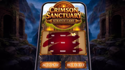 Crimson Sanctuary scratch card art